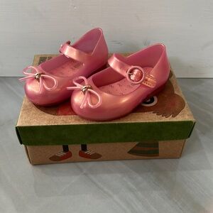 Mini melissa Sweet Love Pink Flats size 5